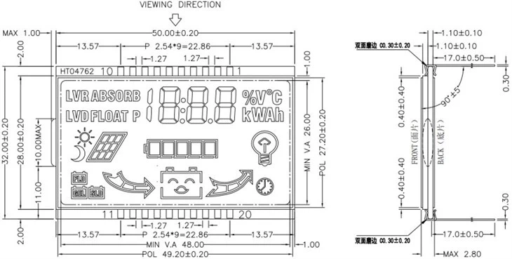 wholesale tn lcd display for solar inverter